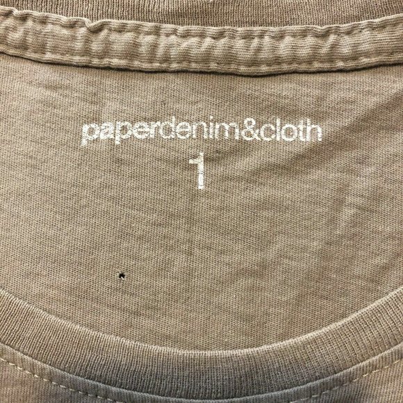 Paper Denim & Cloth Short Sleeve T shirts Brown Small - Picture 3 of 4
